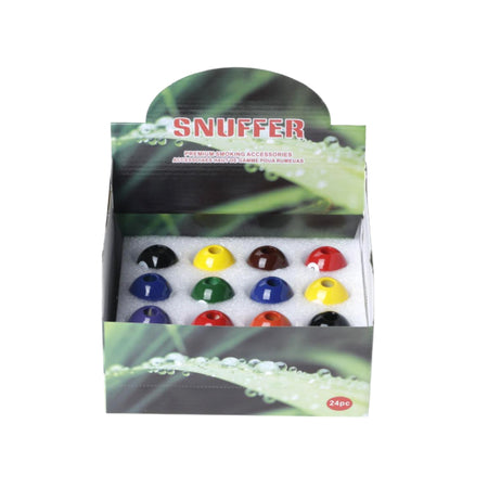 Snuffer Premium Smoking Accessory – 24 Piece Assorted Color Display Box SS-0363