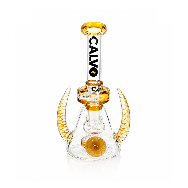 Calvo G﻿l﻿a﻿s﻿s Bong Space Horn Yellow Rig 21cm CG-63Y