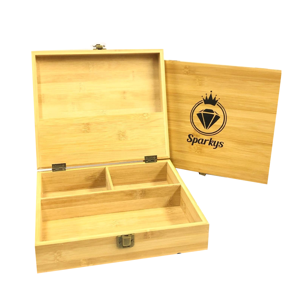 High Quality Extra Large Sparkys Bamboo Wooden Box x 1
