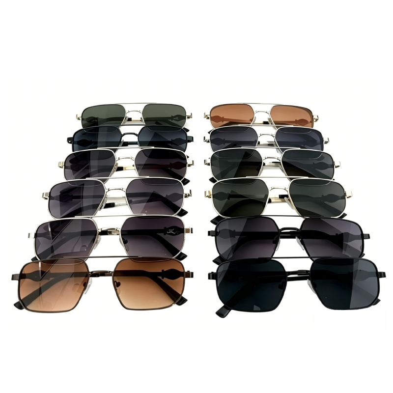Classic Aviator Navigator Sunglasses | High-Definition Gradient Lenses full box 12 pack