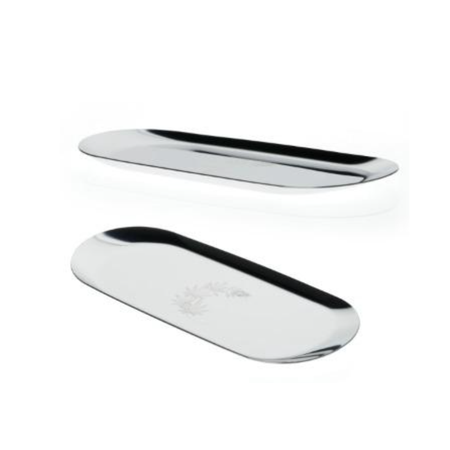 Rolling Tray Stainless Steel Silver