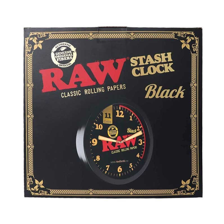 New Raw Black Stash Wall Clock Boxed