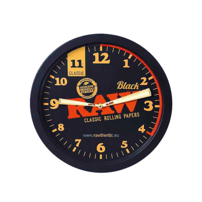 New Raw Black Stash Wall Clock Boxed