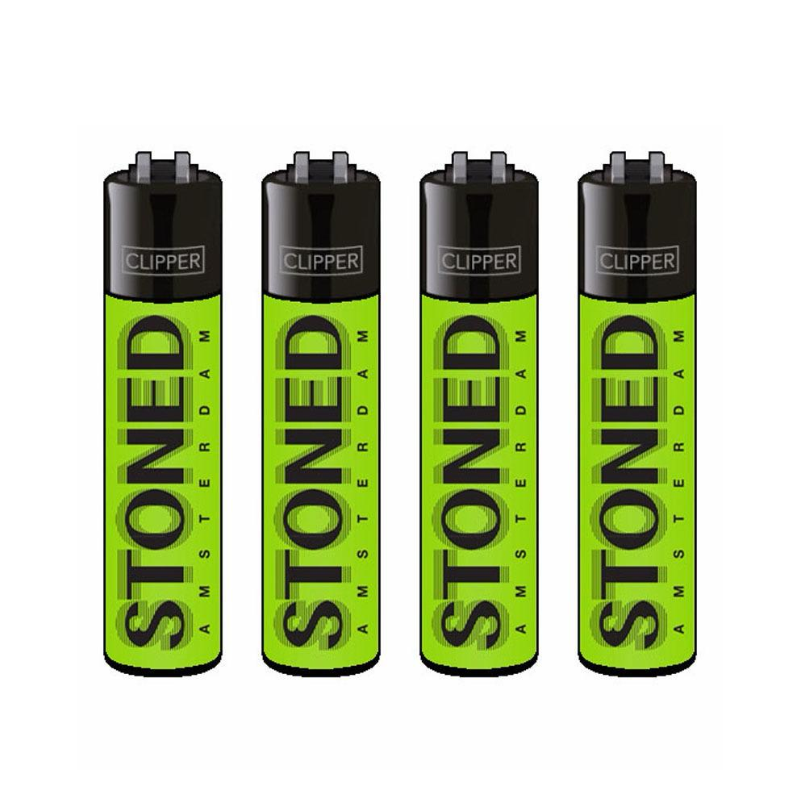 Exclusive Clipper Classics Stoned Green Lighter 48 pack
