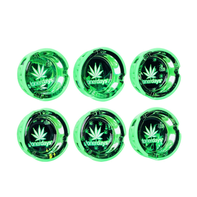 Stonerdays Glow in the Dark Premium Glass Ashtray – 85mm