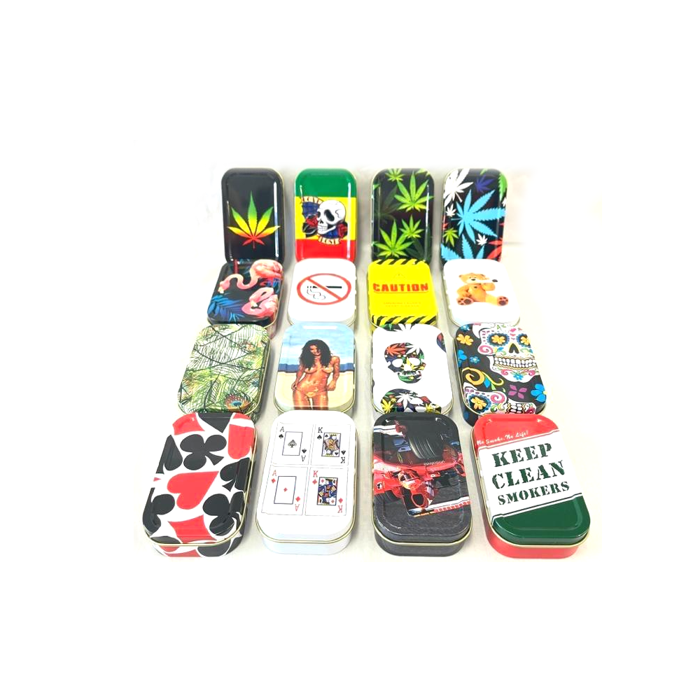 Small 1oz Tobacco Tins Assorted Designs x 1