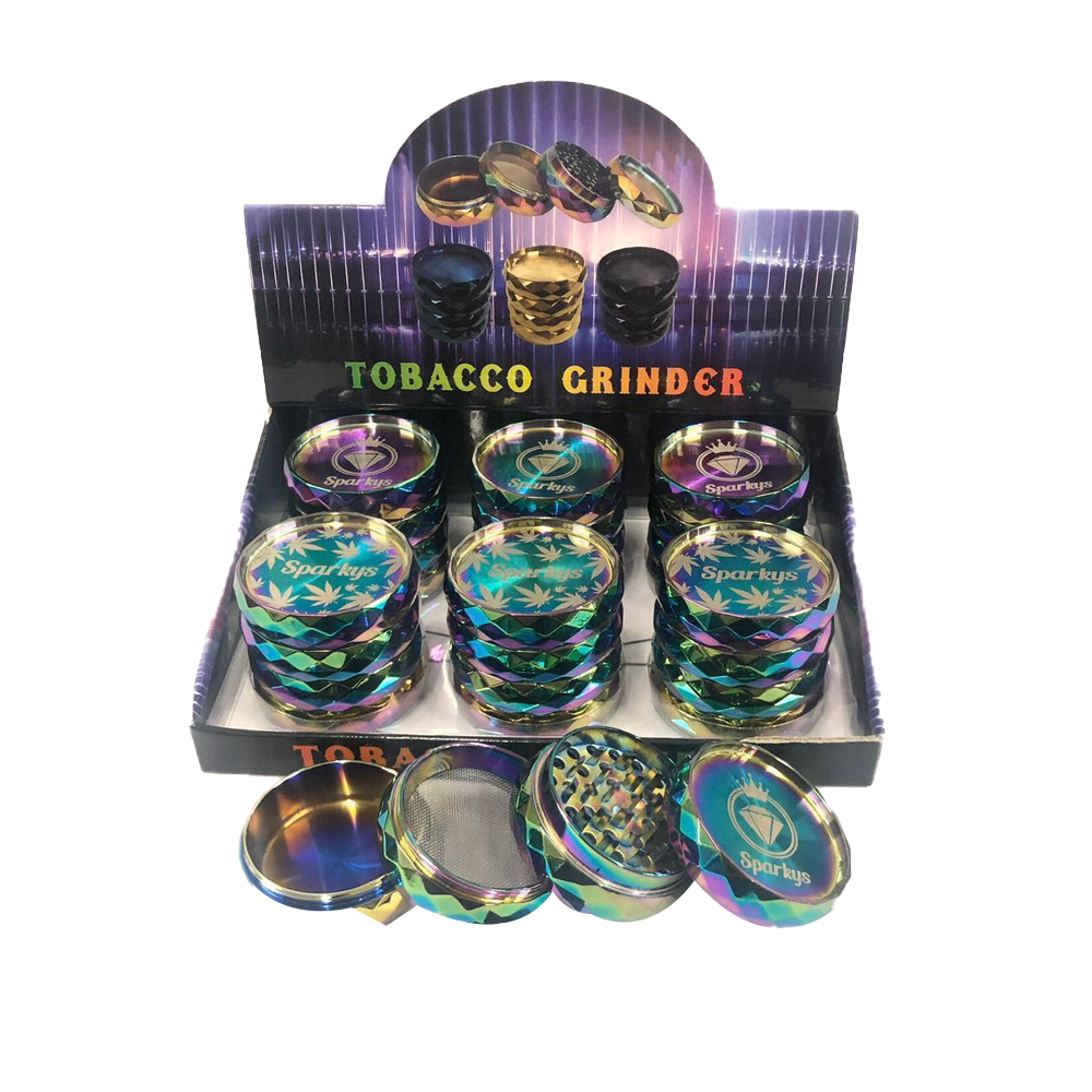 D&K Metal Grinder Rainbow Sparkys 55mm 4 Part SM2239 x 6 pack