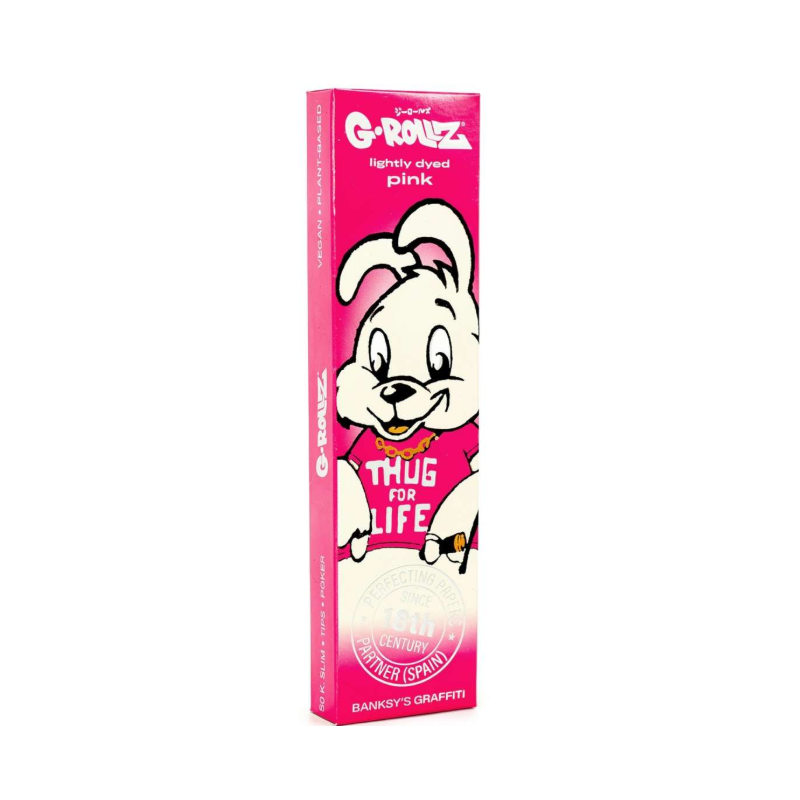 G-Rollz | 'Thug for Life' 50 King Size Green Papers + Tips (20 Booklets Display)