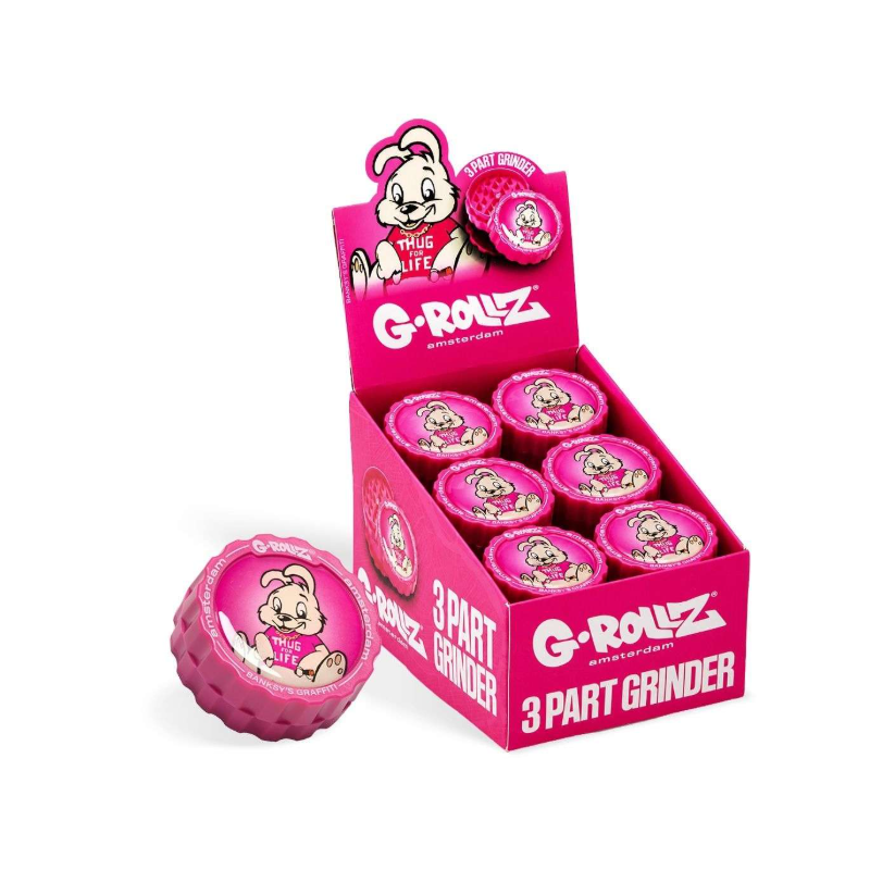 G-Rollz | Banksy's Graffiti 3-Part Grinder 53mm 'Thug for Life' (18pcs/display)