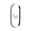 Rolling Tray Stainless Steel Silver Engraved Leaf Design