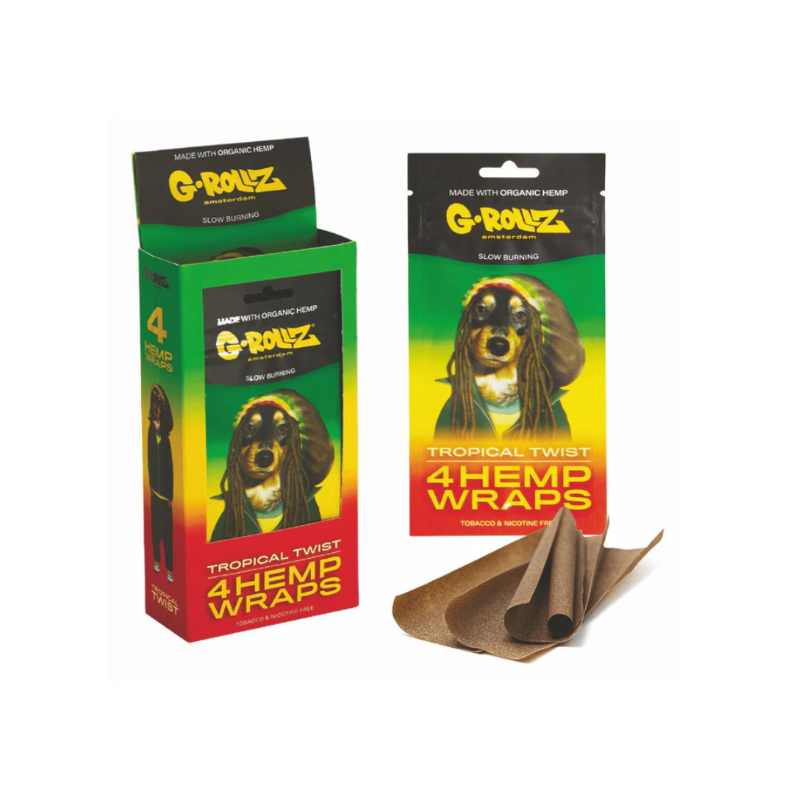 G-ROLLZG TROPICAL/MANGO HEMP WRAPS 15×4S