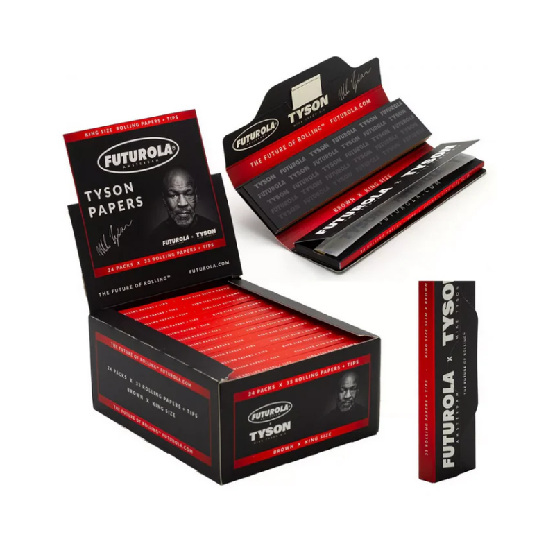 Tyson 2.0 X Futurola Rolling Paper + Filter Tips King Size 24 pack