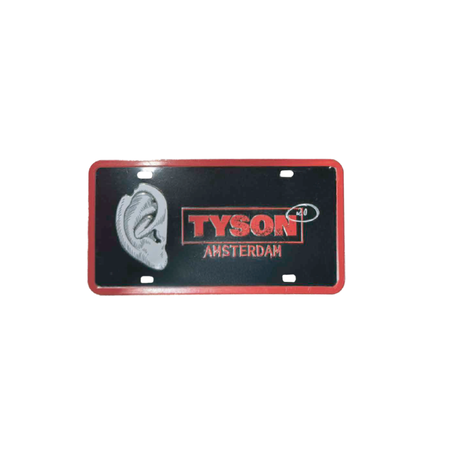 Exclusive TYSON 2.0 LICENSE PLATE SMALL x 1