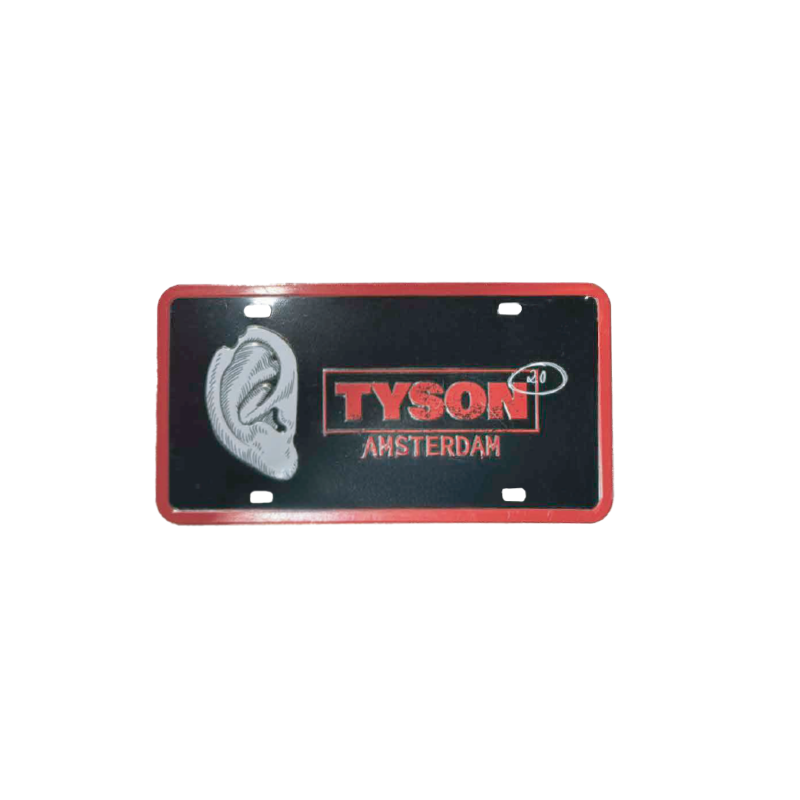 Exclusive TYSON 2.0 LICENSE PLATE SMALL x 1