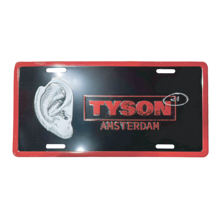 Exclusive TYSON 2.0 LICENSE PLATE MEDIUM x 1