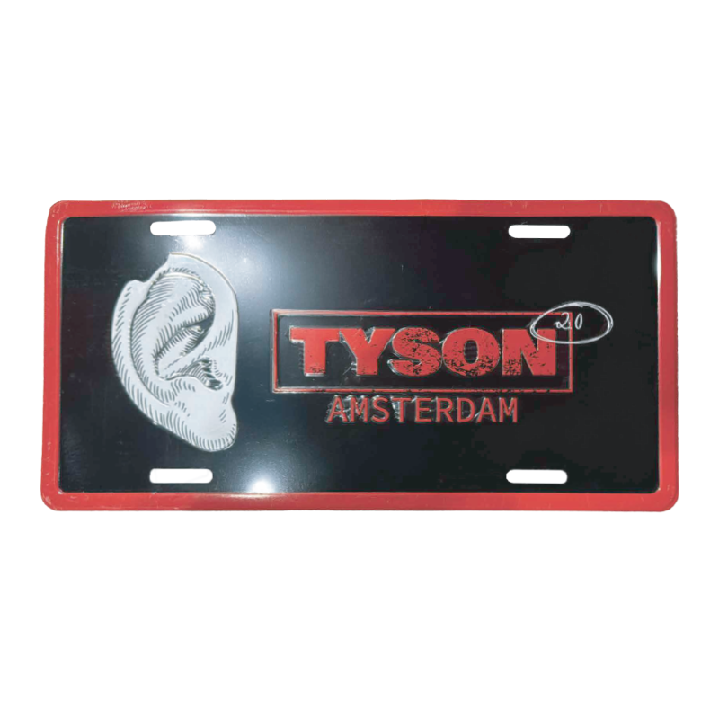Exclusive TYSON 2.0 LICENSE PLATE MEDIUM x 1
