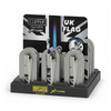 New Clipper Metal Jet Flame Lighter & Case UK Flag x 12 CMPJ55001