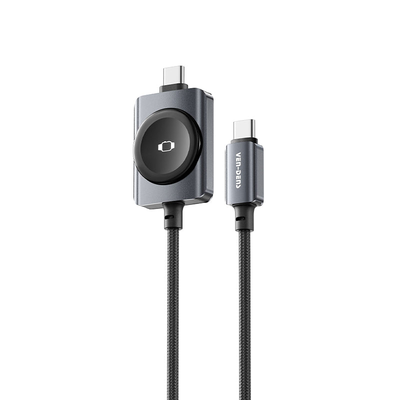 Ven-Dens universal premium 1.2M, 2 in 1 Type-C to Type-C+iWatch Data Cable VD-DC25CC