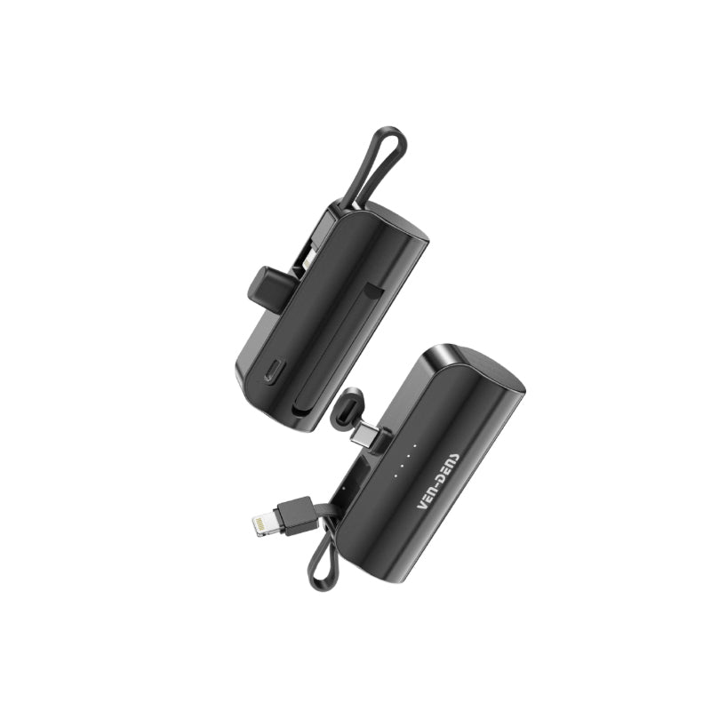 Ven-Dens 5000mah High-Capacity Fast Charging Power Bank with IP Cable VD-PB053