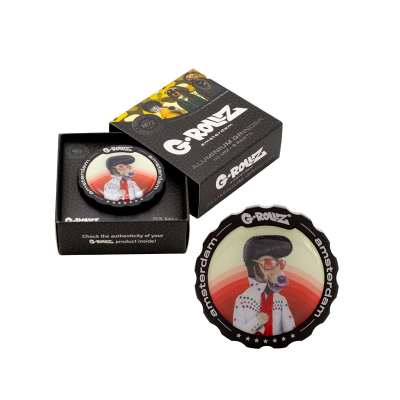 G-Rollz | Pets Rock 'Vegas' 3part Grinder - 53mm - 6pc In Display