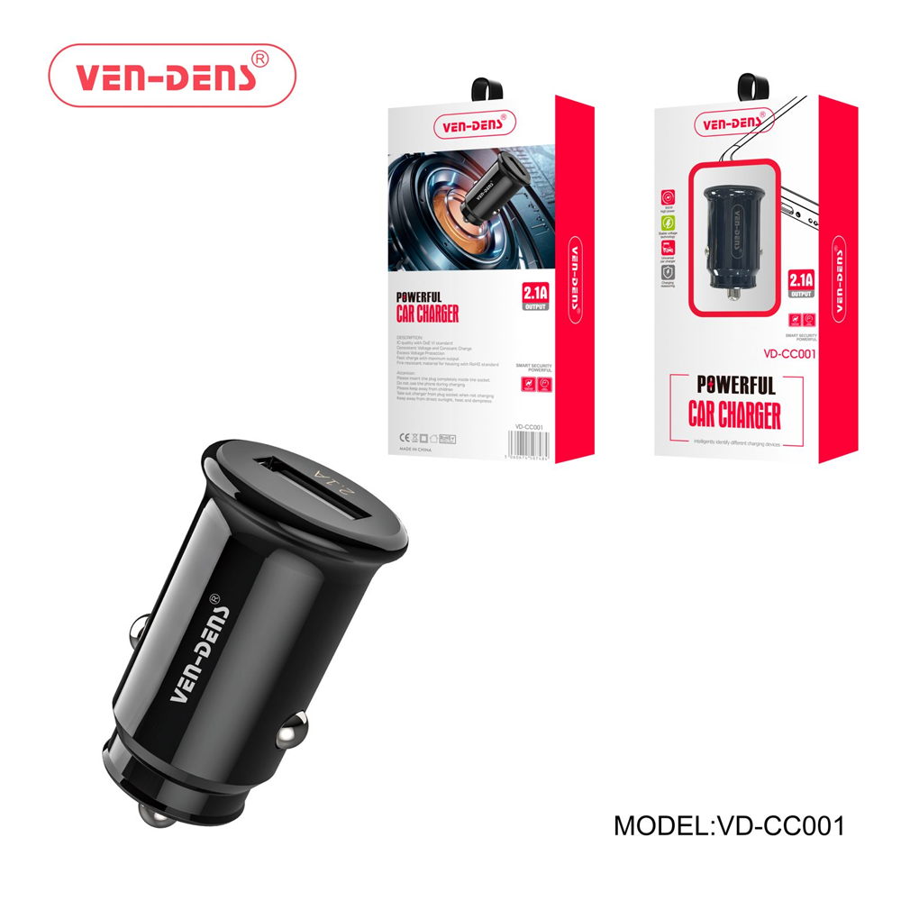 Ven Dens Car Powerfull Charger USB Port (CC001) x 1