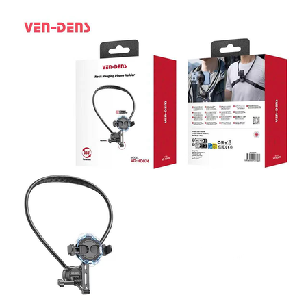 VEN-DENS Neck Hanging Magnetic Phone Holder – 360° Rotating Hands-Free Mount (VD-HD074)