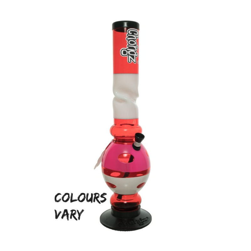 Chongz Acrylic 40cm “Flat Earth” Oval Bubble Ice Twist Bong WP-CHO190