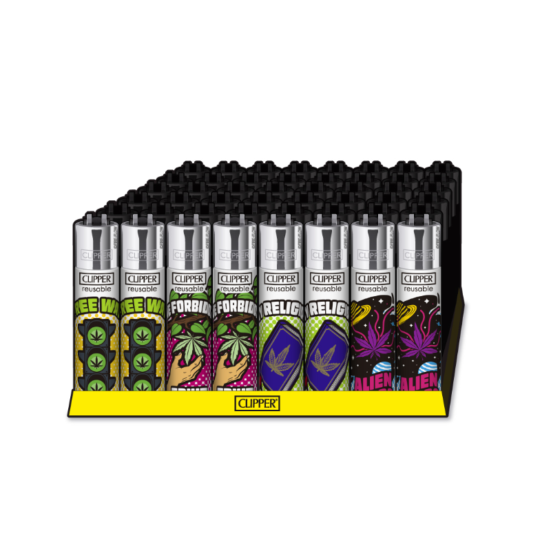 Clipper Classic Large Lighter Weed Laws X 48 lighters