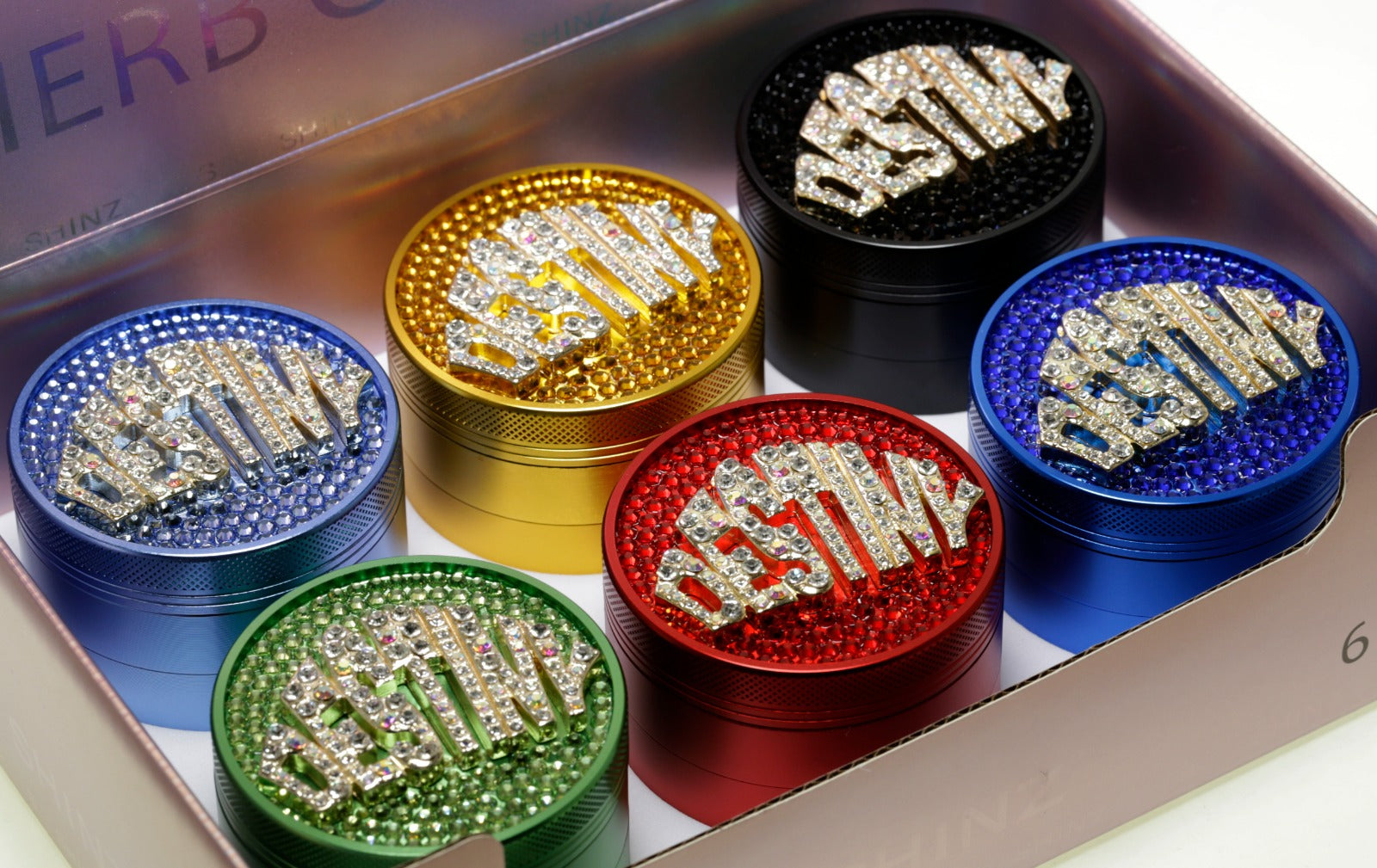 D&K Herb Metal Crystal Grinder Destiny 63mm 6 Pack