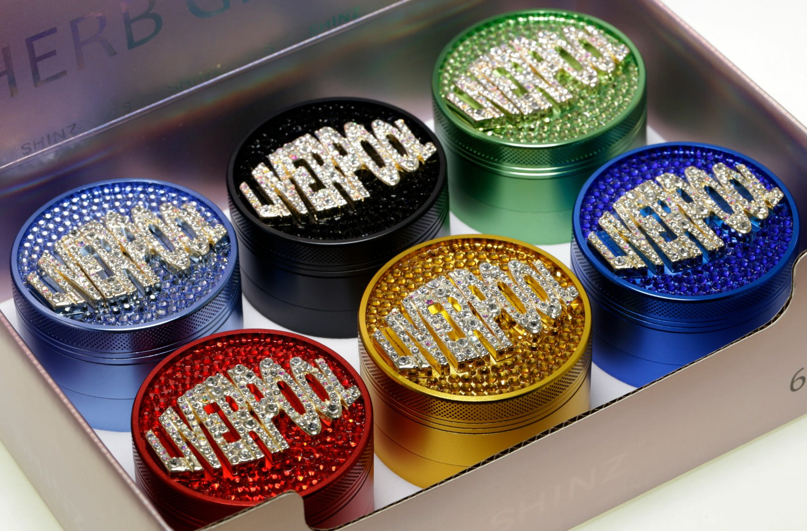 D&K Herb Metal Crystal Grinder Liverpool 63mm 6 Pack