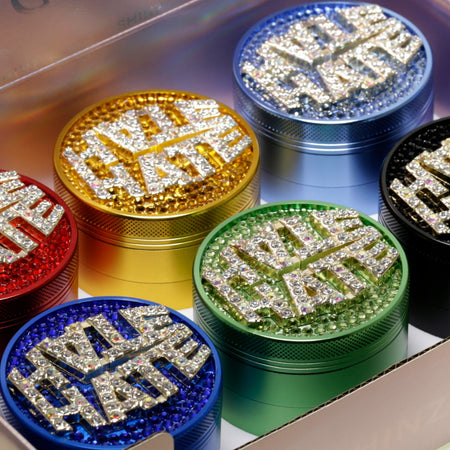 D&K Herb Crystal Metal Grinder Love Hate 63mm 6 Pack