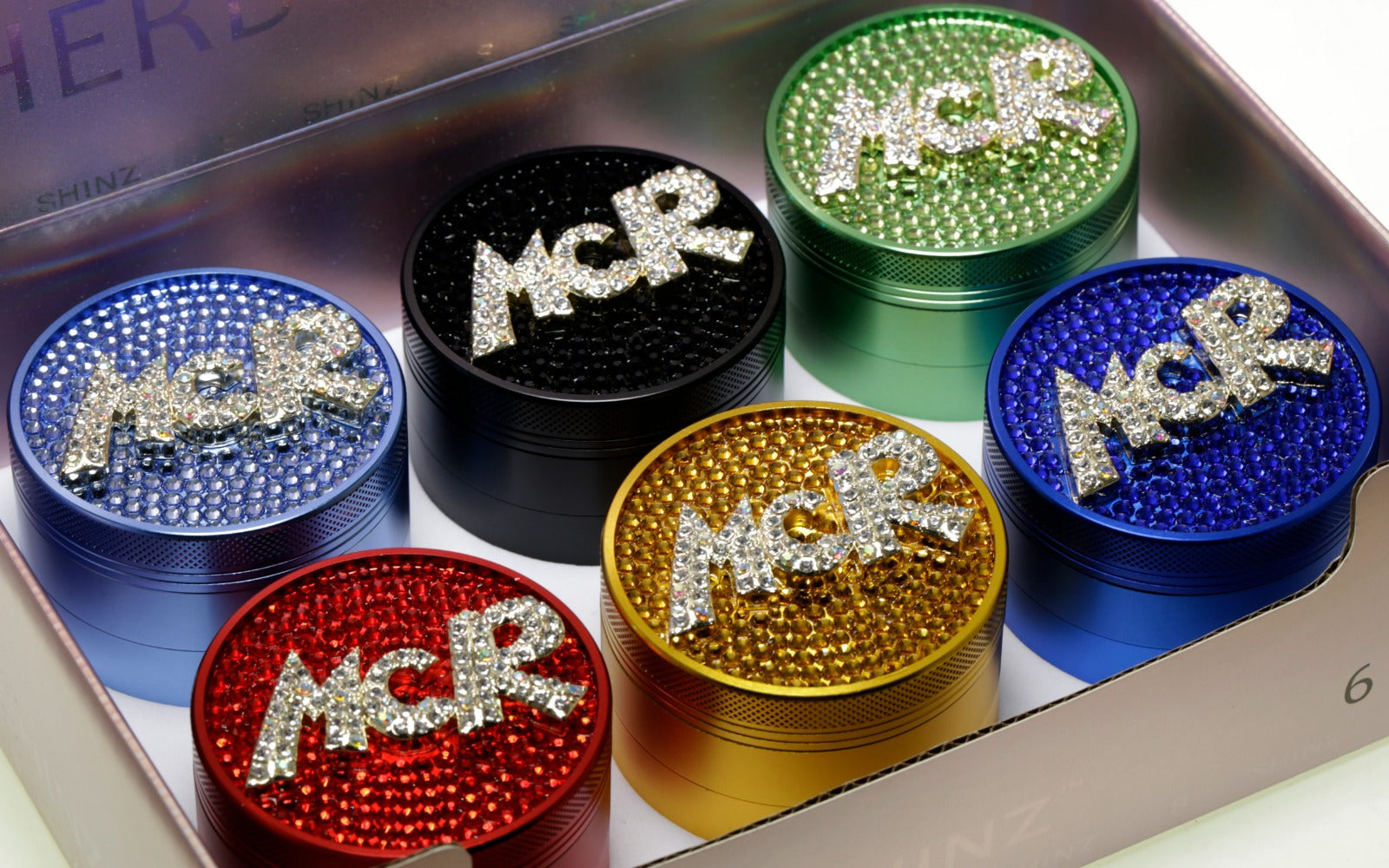 D&K Herb Metal Grinder Crystal Mcr Manchester 63mm 6 Pack