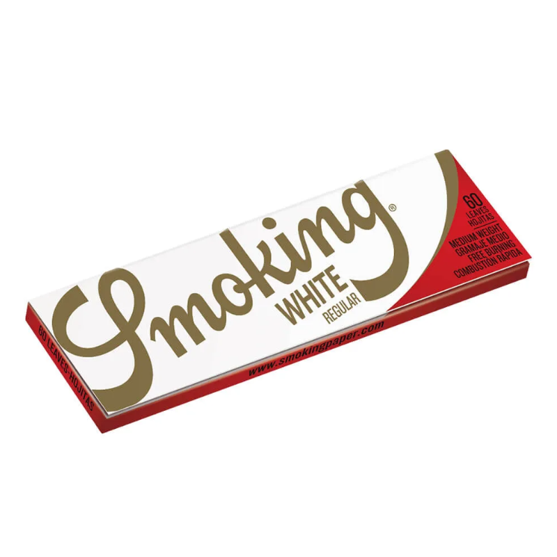 New Smoking White Regular Rolling Papers, BOX/50 Booklet