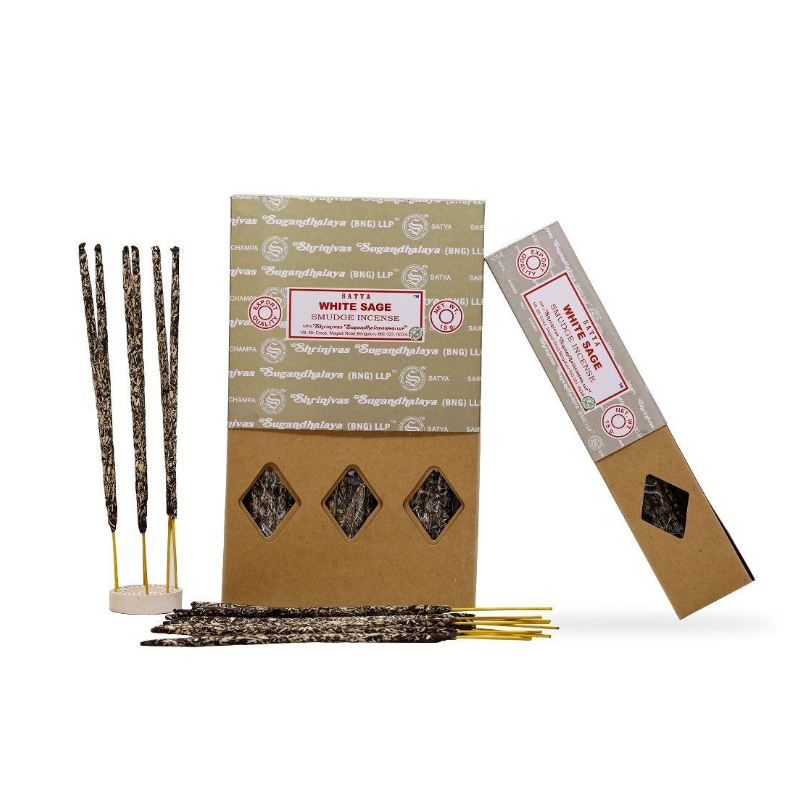 Smudge Satya Incense Sticks White Sage 25grm 12 pack