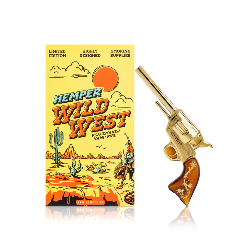 Hemper Wild West Peacemaker Hand Pipe 6.1” long x 2.8” tall x .8” wide