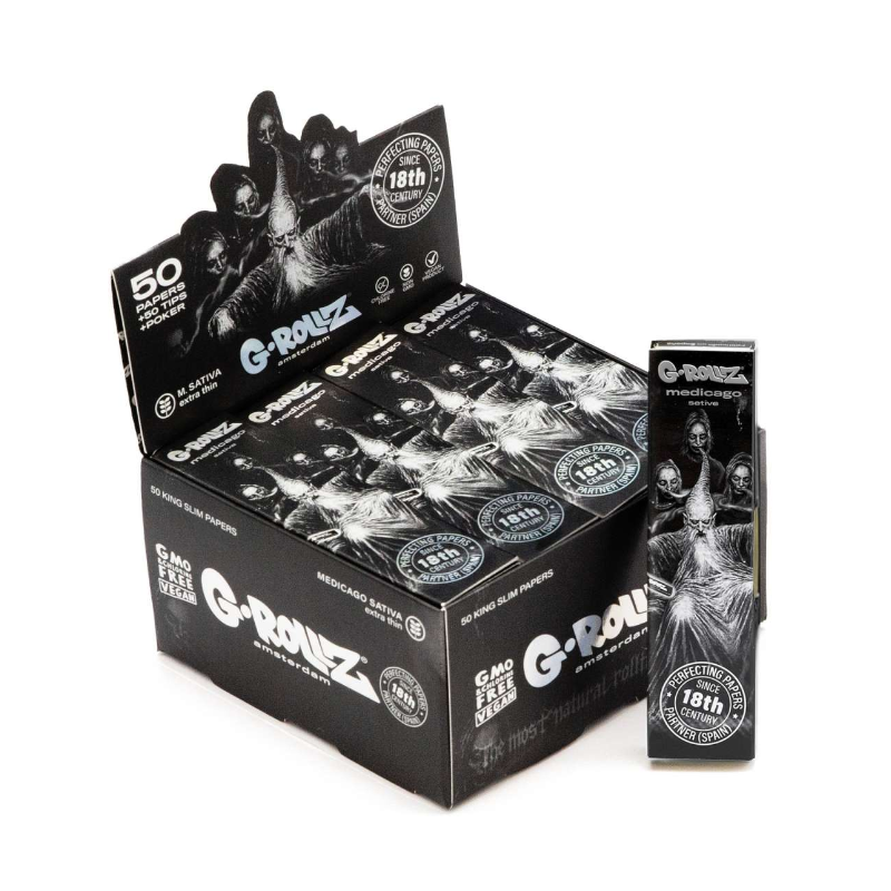 G-Rollz | 'Wizard' 50 King Size Green Papers + Tips (20 Booklets Display)