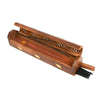 Wooden Coffin Incense Stick Cone Burner Holder Stand with Storage Compartment Ash Catcher