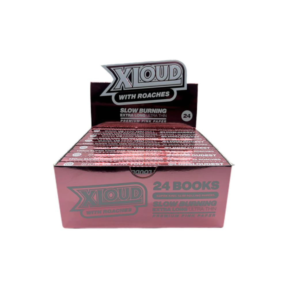 XL Pink – The UK’s Only XL Pink Rolling Papers Extra Long Thin with Roaches 24 pack