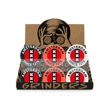 Amsterdam Plastic Grinder 50mm XXX with sticker + roache x 24