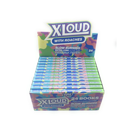XLoud 130mm Combo Pack – XL Rolling Papers & Roach Tips, 24 Packs