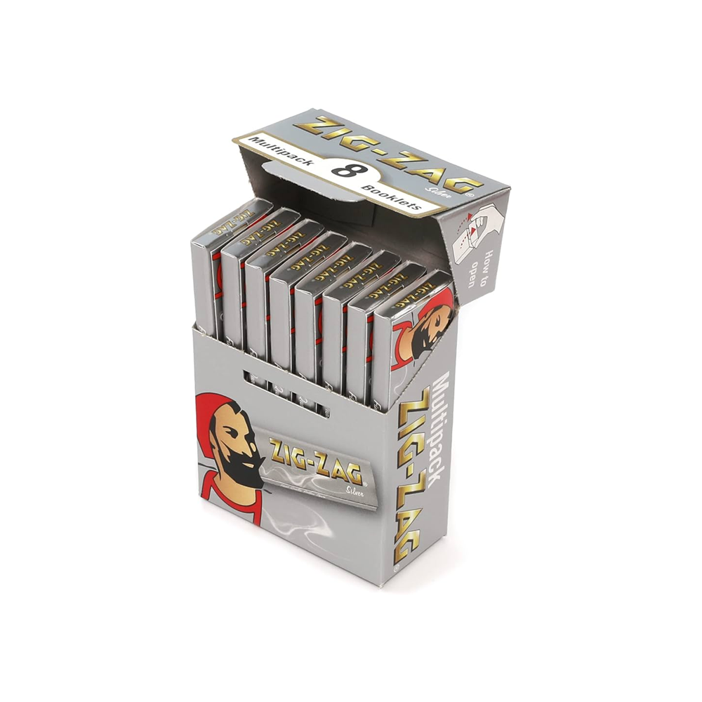 Zig Zag Silver Multipack 8pack Regular Slim Rolling Papers 10 Pack