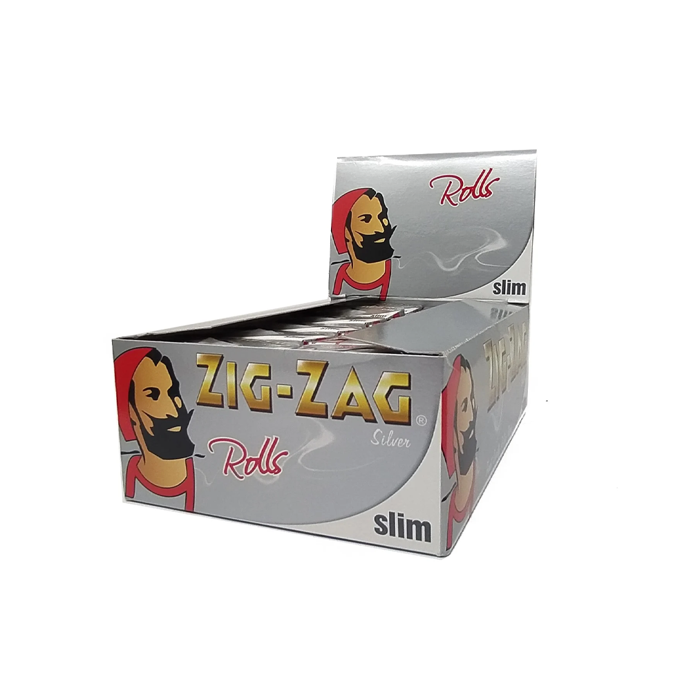 Zig Zag Silver Slim Rolls 4 Meter Roll