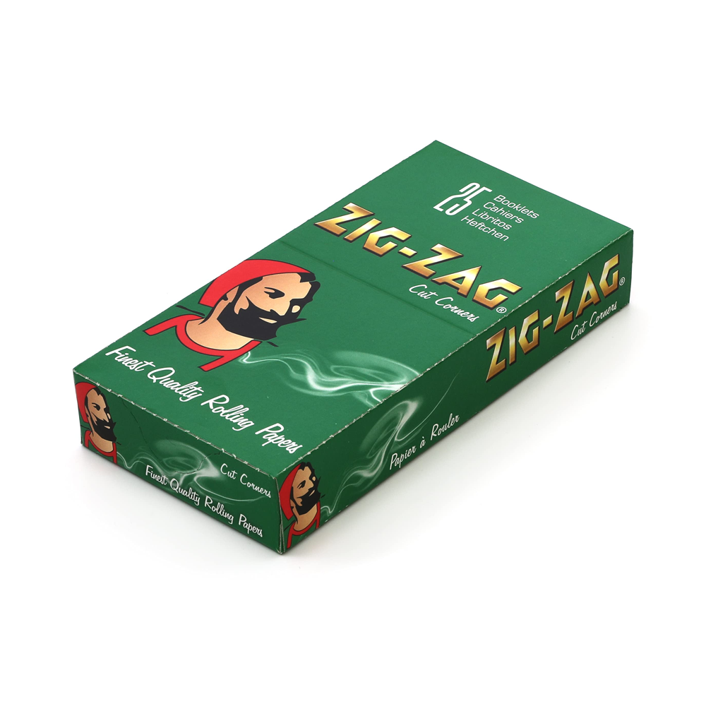 Zig Zag Green Regular Size Rolling Papers 25 Packs
