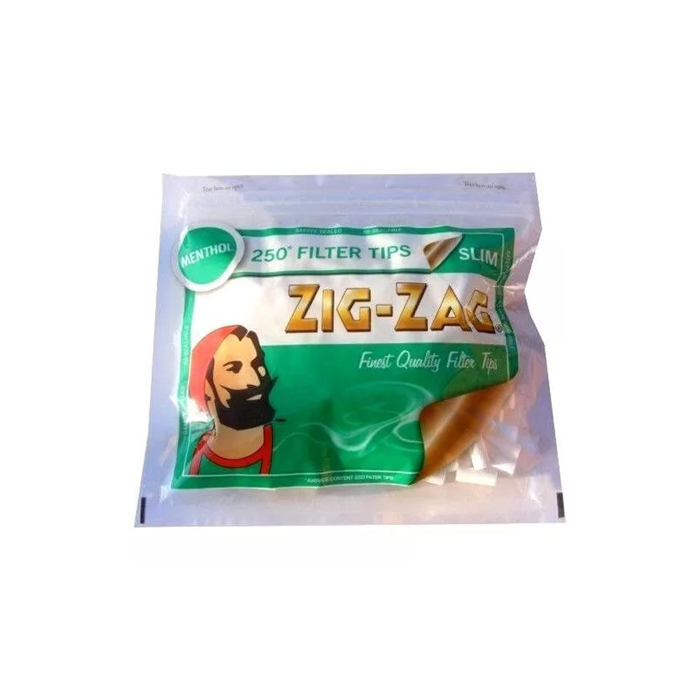 Zig Zag Slim Menthol Filters Bag 250 Tips x 50 bags