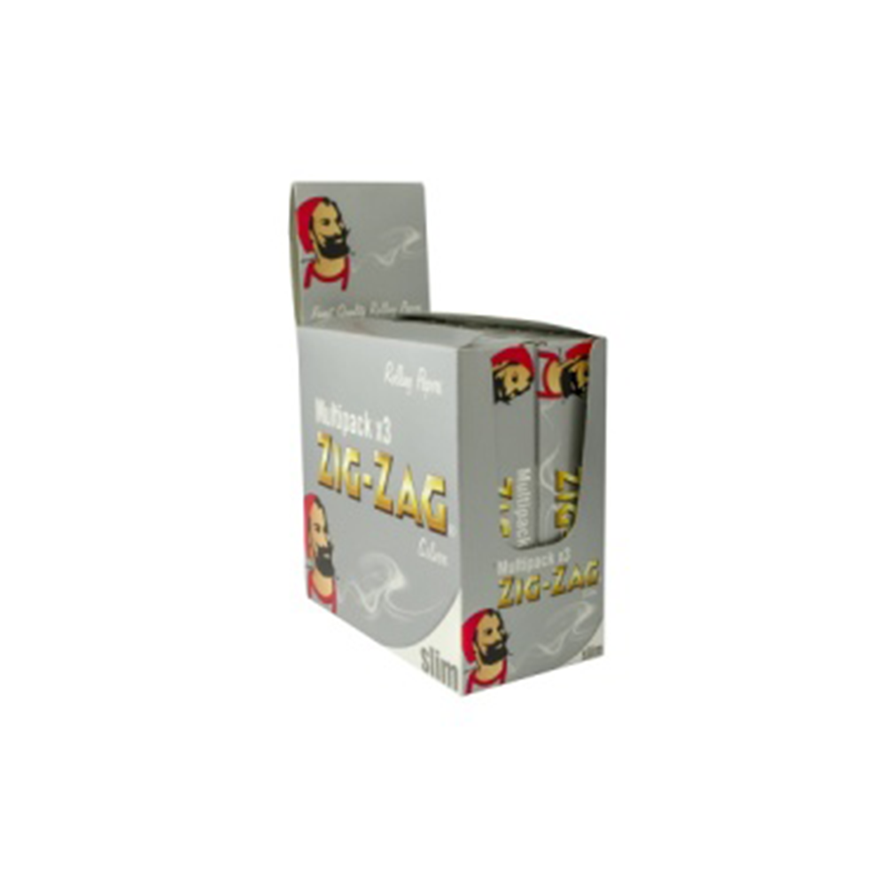 Zig Zag Silver Multipack 3 King Size Slim Rolling Papers 12 Pack