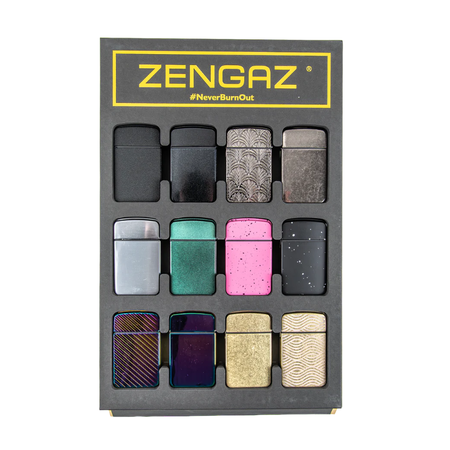 Zengaz ZL-12 Royalty Booklet Mixed Design Lighters (12 Pack)