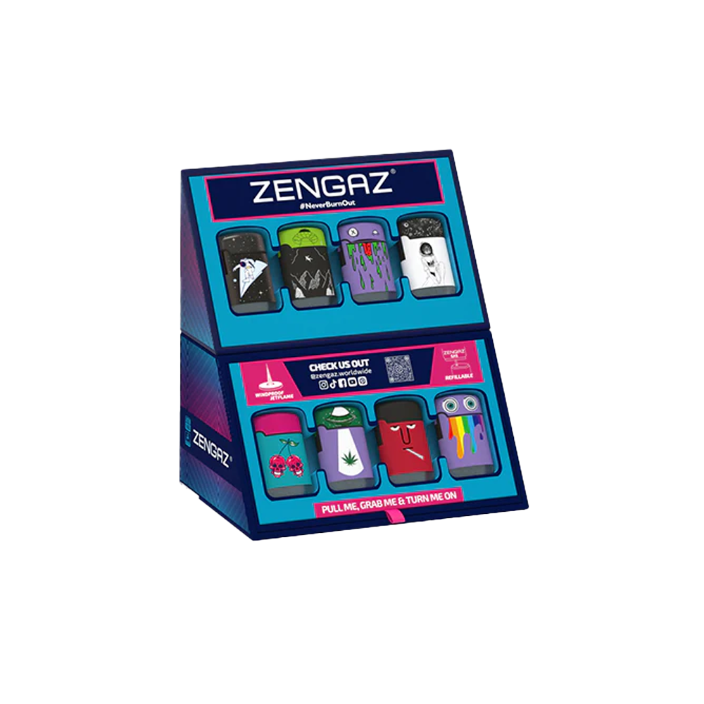 Zengaz-Mini-Cube-ZL-33-Jet-Lighter-16-lighters-Assorted
