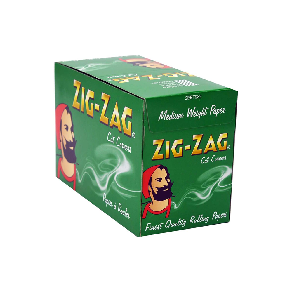 Zig Zag Green Regular Standard 100 Pack Rolling Paper