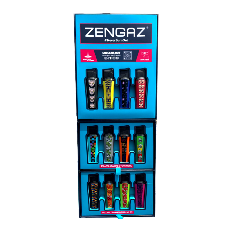 New Zengaz Model ZL-7 Slim Jet Lighter 48 lighters