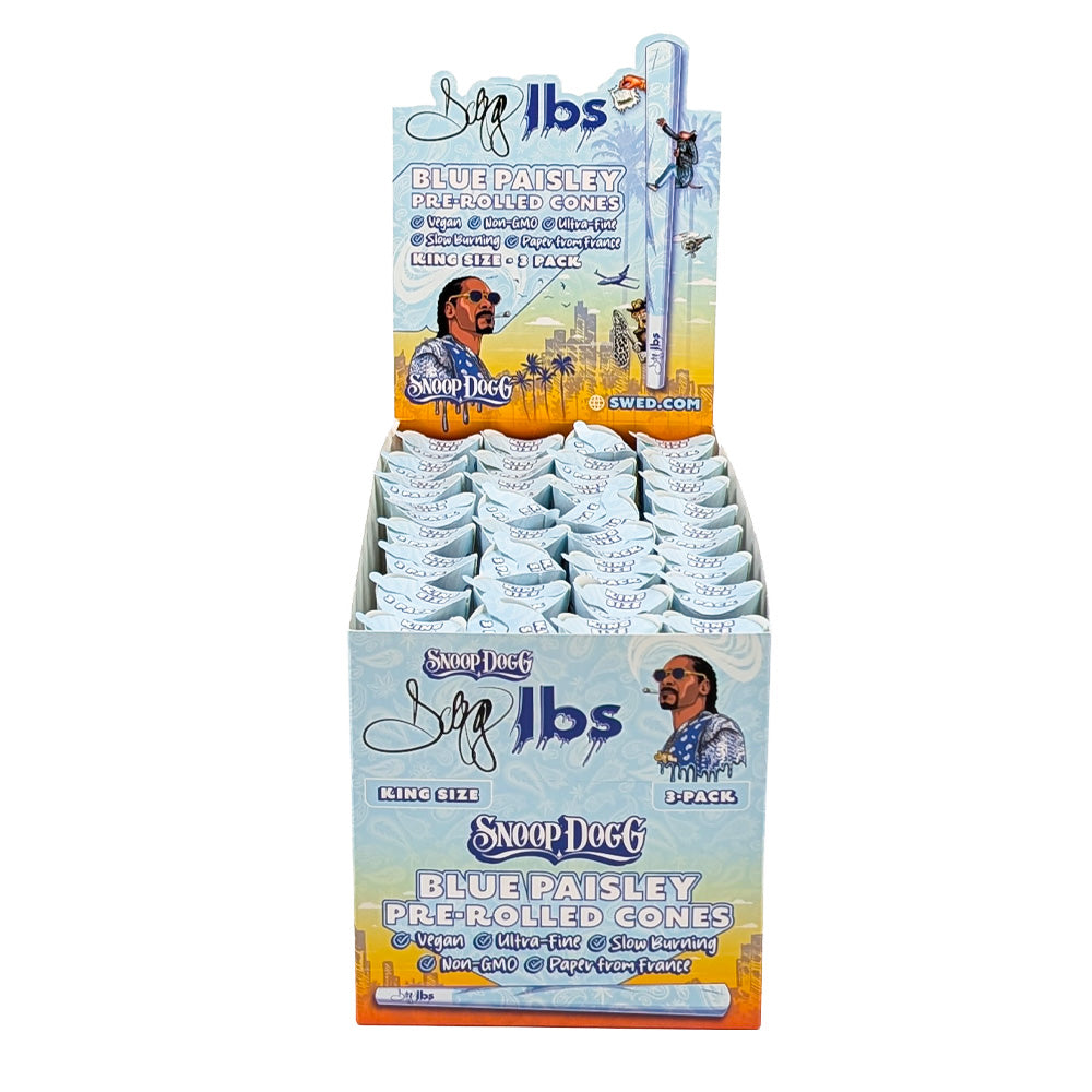 Official Snoop Dogg lbs – Pre Rolled Cones Blue Paisley – Kingsize – 3pack x 32